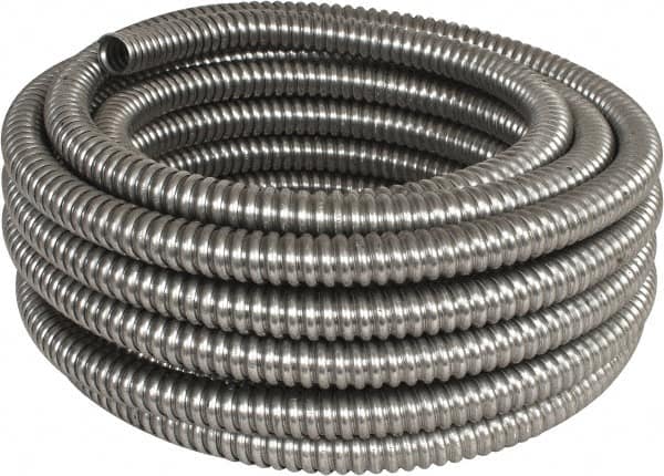 Made in USA - 3/4" Trade Size, 50' Long, Flexible Reduced Wall Flex Conduit - Aluminum - Makers Industrial Supply