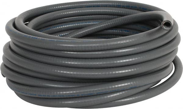 Made in USA - 3/8" Trade Size, 50' Long, Flexible Liquidtight Conduit - Steel - Makers Industrial Supply