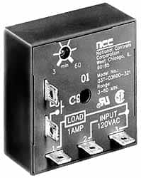 NCC - 5 Pin, Time Delay Relay - 1 at Resistive or Inductive Load Contact Amp, 120 VAC, On Board Trimpot - Makers Industrial Supply