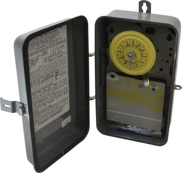 Intermatic - 24 hr Outdoor Analog Electromechanical Timer Switch - 1 to 12 On/Off, 125 VAC, 60 Hz, - Makers Industrial Supply