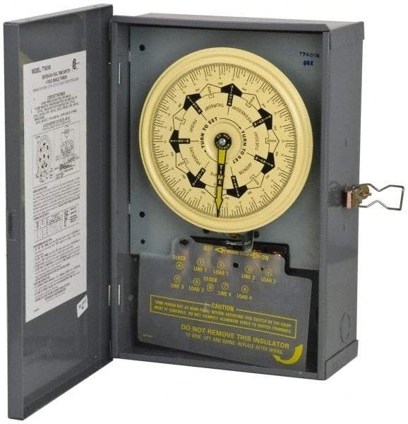 Intermatic - 7 Day Indoor Analog Electromechanical Timer Switch - 208 to 277 VAC, 60 Hz, - Makers Industrial Supply