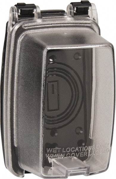 Intermatic - Electrical Outlet Box Polycarbonate Weatherproof Receptacle Cover - Includes (3) Patented Inserts For GFCI/Duplex/Toggle/Round Receptacles, Base Cover Assembly, Gasket, Mounting Screws - Makers Industrial Supply