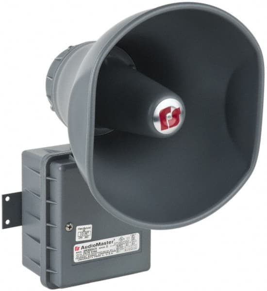 Federal Signal Corp - 15 Max Watt, Oval Aluminum Hazardous Location Horn and Speaker - 8-1/4 Inch Deep, Includes 25, 70 Volt Transformer - Makers Industrial Supply