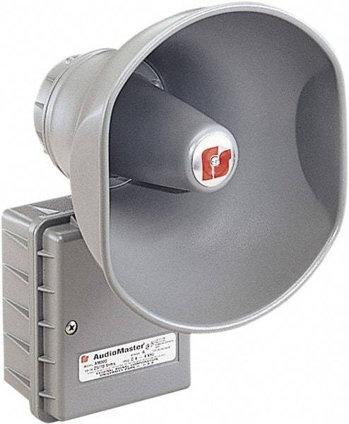 Federal Signal Corp - 15 Max Watt, Oval Aluminum Standard Horn and Speaker - Weather and Waterproof, 8-1/4 Inch Deep, Includes 25, 70 Volt Transformer - Makers Industrial Supply