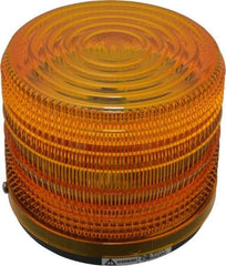 Federal Signal Corp - 12 VDC, 3R NEMA Rated, Strobe Tube, Amber, Strobe Light - 80 Flashes per min, 5-1/2 Inch Diameter, 5-1/16 Inch High, IP66 Ingress Rating, Surface Mount - Makers Industrial Supply