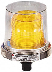 Federal Signal Corp - 120 VAC, 4X NEMA Rated, Strobe Tube, Green, Strobe Light - 80 Flashes per min, 1/2 Inch Pipe, 5-1/2 Inch Diameter, 7-1/4 Inch High, IP66 Ingress Rating, Pipe Mount - Makers Industrial Supply