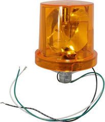 Federal Signal Corp - 4X NEMA Rated, 120 VAC, 0.22 Amp, 25 Watt, Rotating Beacon Incandescent Light - 1/2 Inch Mounted Size x Pipe Mounted, 7-1/4 Inch High, 5-1/2 Inch Diameter, 90 Flashes per min, Includes Lamp - Makers Industrial Supply