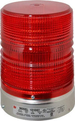 Federal Signal Corp - 120 VAC, 3R NEMA Rated, Strobe Tube, Red, Double Flash Strobe Light - 80 Flashes per min, 1/2 Inch Pipe, 5-11/16 Inch Diameter, 8-1/2 Inch High, IP45 Ingress Rating, Pipe Mount - Makers Industrial Supply