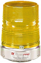 Federal Signal Corp - 120 VAC, 3R NEMA Rated, Strobe Tube, Amber, Double Flash Strobe Light - 80 Flashes per min, 1/2 Inch Pipe, 5-11/16 Inch Diameter, 8-1/2 Inch High, IP45 Ingress Rating, Pipe Mount - Makers Industrial Supply