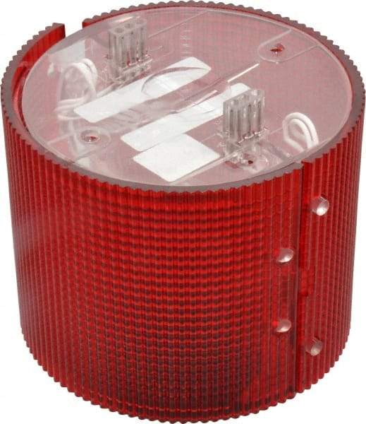 Federal Signal Corp - Incandescent Lamp, Red, Flashing and Steady, Stackable Tower Light Module - 24 VDC, 0.76 Amp, 1 NEMA Rated, Base Mount - Makers Industrial Supply