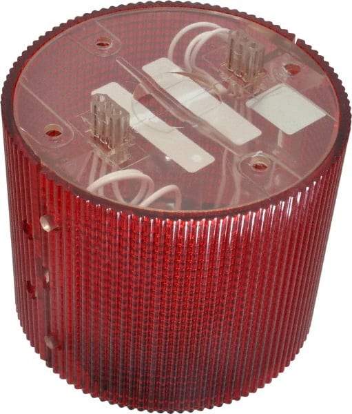 Federal Signal Corp - Incandescent Lamp, Red, Flashing and Steady, Stackable Tower Light Module - 120 VAC, 0.13 Amp, 1 NEMA Rated, Base Mount - Makers Industrial Supply