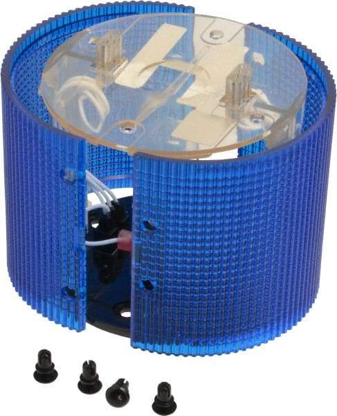 Federal Signal Corp - Incandescent Lamp, Blue, Flashing and Steady, Stackable Tower Light Module - 120 VAC, 0.13 Amp, 1 NEMA Rated, Base Mount - Makers Industrial Supply