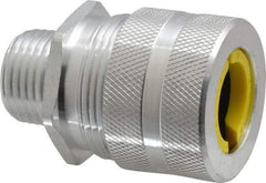 Hubbell Wiring Device-Kellems - 15.9 to 19mm Capacity, Liquidtight, Straight Strain Relief Cord Grip - 1/2 NPT Thread, Aluminum - Makers Industrial Supply