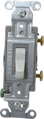 Hubbell Wiring Device-Kellems - 1 Pole, 120 to 277 VAC, 20 Amp, Commercial Grade, Toggle, Wall and Dimmer Light Switch - 4-1/16 Inch High - Makers Industrial Supply