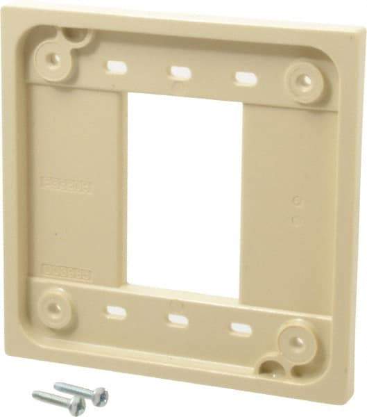 Hubbell Wiring Device-Kellems - Ivory Adapter Plate - For Use With 1-and 2-Gang Device Boxes - Makers Industrial Supply