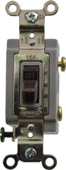 Hubbell Wiring Device-Kellems - 1 Pole, 120 to 277 VAC, 15 Amp, Industrial Grade Toggle, Wall and Dimmer Light Switch - 1-5/16 Inch Wide x 4-1/16 Inch High - Makers Industrial Supply