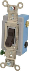 Hubbell Wiring Device-Kellems - 3 Pole, 120 to 277 VAC, 15 Amp, Industrial Toggle, Wall and Dimmer Light Switch - 1-5/16 Inch Wide x 4-1/16 Inch High - Makers Industrial Supply