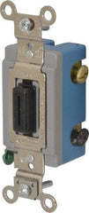 Hubbell Wiring Device-Kellems - 3 Pole, 120 to 277 VAC, 15 Amp, Industrial Grade, Key Lock, Wall and Dimmer Light Switch - 1-5/16 Inch Wide x 4-1/16 Inch High - Makers Industrial Supply