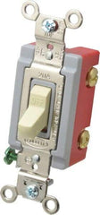 Hubbell Wiring Device-Kellems - 1 Pole, 120 to 277 VAC, 20 Amp, Industrial Grade, Toggle, Wall and Dimmer Light Switch - 1-5/16 Inch Wide x 4-1/16 Inch High - Makers Industrial Supply