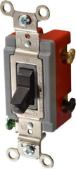 Hubbell Wiring Device-Kellems - 3 Pole, 120 to 277 VAC, 20 Amp, Industrial Grade, Toggle, Wall and Dimmer Light Switch - 1-5/16 Inch Wide x 4-1/16 Inch High - Makers Industrial Supply