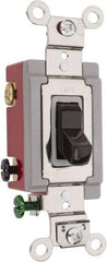 Hubbell Wiring Device-Kellems - 4 Pole, 120 to 277 VAC, 20 Amp, Industrial Grade, Toggle, Wall and Dimmer Light Switch - 1-5/16 Inch Wide x 4-1/16 Inch High - Makers Industrial Supply