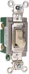 Hubbell Wiring Device-Kellems - 2 Pole, 120 to 277 VAC, 30 Amp, Industrial Grade, Toggle, Wall and Dimmer Light Switch - 1-5/16 Inch Wide x 4-1/16 Inch High - Makers Industrial Supply