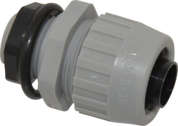 Hubbell Wiring Device-Kellems - 1/2" Trade, Thermoplastic Push In Straight Liquidtight Conduit Connector - Noninsulated - Makers Industrial Supply