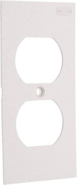 Hubbell Wiring Device-Kellems - Rectangular Raceway Plate - White, For Use with Hubbell BT3BC5 Three Channel, MediaTrak, Nonmetallic PlugTrak, PB2, PB3, PDB12, PS3, PT12, PW1 Series Raceways - Makers Industrial Supply