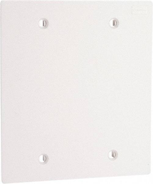 Hubbell Wiring Device-Kellems - Square Raceway Plate - White, For Use with Hubbell BT3BC5 Three Channel, MediaTrak, Nonmetallic PlugTrak Series Raceways - Makers Industrial Supply