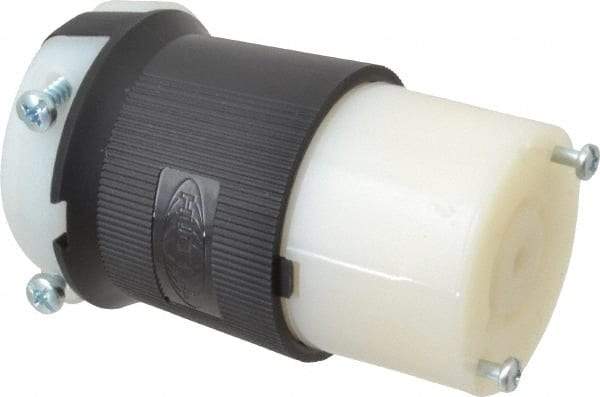 Hubbell Wiring Device-Kellems - 120/208 VAC, 20 Amp, L21-20R Configuration, Industrial Grade, Self Grounding Connector - 3 Phase, 4 Poles, IP20, 0.35 to 1.15 Inch Cord Diameter - Makers Industrial Supply