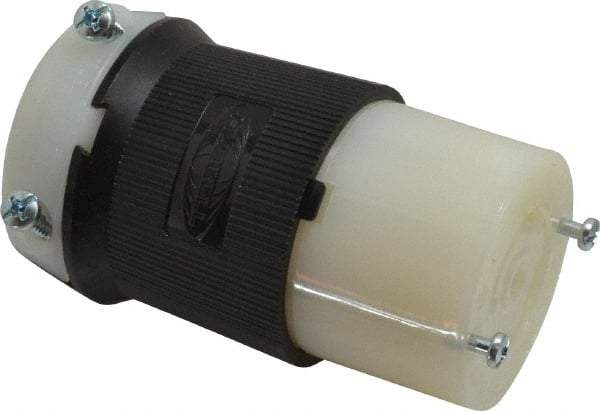 Hubbell Wiring Device-Kellems - 120/208 VAC, 30 Amp, L21-30R Configuration, Industrial Grade, Self Grounding Connector - 3 Phase, 4 Poles, IP20, 0.35 to 1.15 Inch Cord Diameter - Makers Industrial Supply