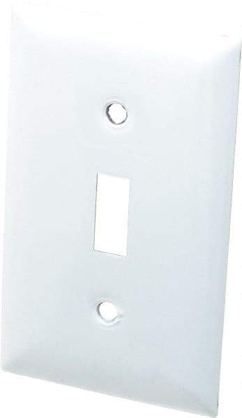 Hubbell Wiring Device-Kellems - 1 Gang, 4-1/2 Inch Long x 2.78 Inch Wide, Standard Switch Plate - Toggle Switch, Metallic, Stainless Steel - Makers Industrial Supply