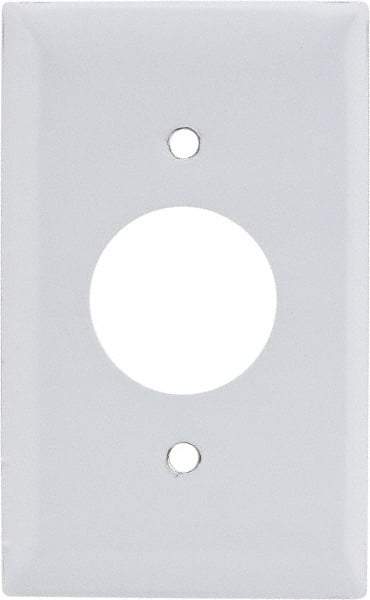 Hubbell Wiring Device-Kellems - 1 Gang, 4-1/2 Inch Long x 2.78 Inch Wide, Standard Outlet Wall Plate - Single Outlet, Metallic, Stainless Steel - Makers Industrial Supply