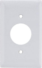 Hubbell Wiring Device-Kellems - 1 Gang, 4-1/2 Inch Long x 2.78 Inch Wide, Standard Outlet Wall Plate - Single Outlet, Metallic, Stainless Steel - Makers Industrial Supply