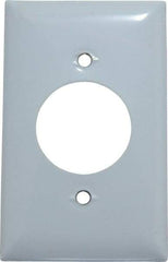 Hubbell Wiring Device-Kellems - 1 Gang, 4-1/2 Inch Long x 2.78 Inch Wide, Standard Outlet Wall Plate - Single Outlet, Metallic, Stainless Steel - Makers Industrial Supply