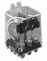 ACI - 8 Pins, Square Electromechanical Blade General Purpose Relay - 10 Amp at 240 VAC, DPDT, 24 VDC - Makers Industrial Supply