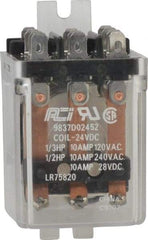 ACI - 11 Pins, Square Electromechanical Blade General Purpose Relay - 10 Amp at 240 VAC, 3PDT, 24 VDC - Makers Industrial Supply