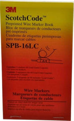 3M - 450 Label, 1.37 Inch Long x 0.22 Inch Wide x 1/4mm Thick, Alphanumeric, Electrical Vinyl Film Book - Black Legend, White Background, 39.2 to 100.4°F, Self Adhesive - Makers Industrial Supply