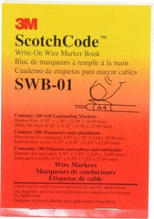 3M - 180 Label, 1/2 Inch Long x 1-1/2 Inch Wide, Write On Book - White Background, Self Laminated - Makers Industrial Supply