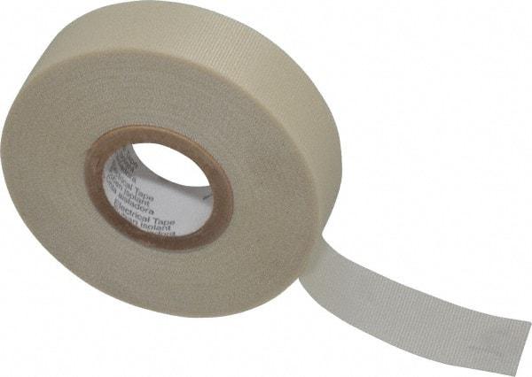 3M - 3/4" x 66', White Glass Cloth Electrical Tape - Series 69, 7 mil Thick, 180 Lb./Inch Tensile Strength - Makers Industrial Supply