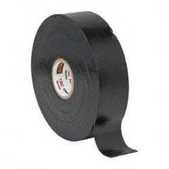 3M - 1" x 30', Black Rubber Electrical Tape - Series 130C, 30 mil Thick, 750 V/mil Dielectric Strength, 7.5 Lb./Inch Tensile Strength - Makers Industrial Supply