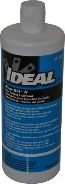 Ideal - 1 Quart Squeeze Bottle, Blue Wire Pulling Lubricant Gel - 28 to 180°F, RoHS Compliant, UL Listed - Makers Industrial Supply