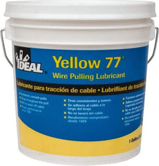 Ideal - 1 Gallon Pail, Yellow Wire Pulling Lubricant Wax - 40 to 120°F, RoHS Compliant, UL Listed - Makers Industrial Supply