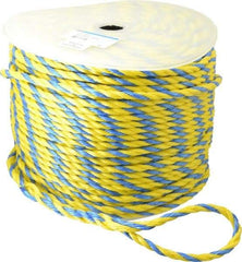 Ideal - 600 Ft. Long, 300 Lb. Load, Polypropylene Rope - 3/8 Inch Diameter, 2,430 Lb. Breaking Strength - Makers Industrial Supply