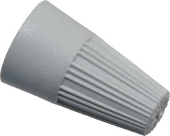 Thomas & Betts - 1, 22 + & 1, 20 to 2, 16 AWG, 300 Volt, Corrosion Resistant, Standard Twist on Wire Connector - Gray - Makers Industrial Supply