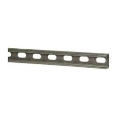 Thomas & Betts - 10' Long x 1-5/8" Wide x 13/16" High, 14 Gauge, Strip Steel, Half Slot Framing Channel & Strut - 0.075" Thick, Gold Galvanized - Makers Industrial Supply