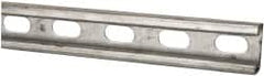 Thomas & Betts - 10' Long x 1-5/8" Wide x 13/16" High, 14 Gauge, Strip Steel, Half Slot Framing Channel & Strut - 0.075" Thick, Pre-Galvanized - Makers Industrial Supply