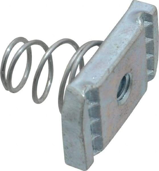 Thomas & Betts - Steel Short Spring Strut Nut - 1/4" Bolt, Used with Thomas & Betts Channel Type B Only - Makers Industrial Supply