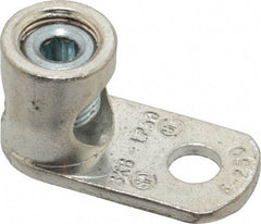 Thomas & Betts - 6 AWG Noninsulated Lug Connection D Shaped Ring Terminal - 13/32" Stud, 1-61/64" OAL x 15/16" Wide, Tin Plated Copper Contact - Makers Industrial Supply