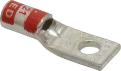 Thomas & Betts - 8 AWG Noninsulated Crimp Connection Square Ring Terminal - #10 Stud, 1.16" OAL x 0.39" Wide, Tin Plated Copper Contact - Makers Industrial Supply